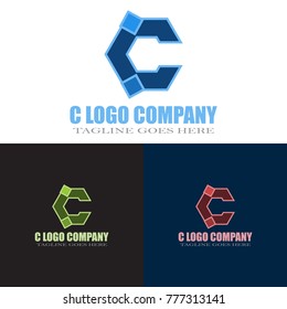 Abstract C Letter Logo Design Vector, Modern Illustration