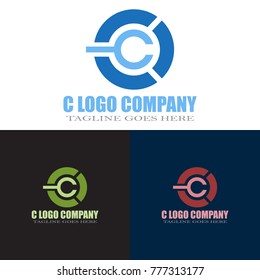 Abstract C Letter Logo Design Vector, Modern Illustration