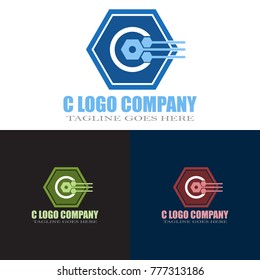 Abstract C Letter Logo Design Vector, Modern Illustration