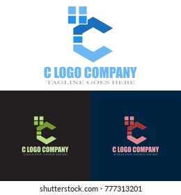 Abstract C Letter Logo Design Vector, Modern Illustration