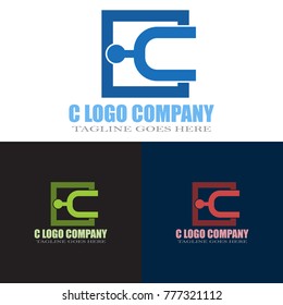 Abstract C Letter Logo Design Vector, Modern Illustration