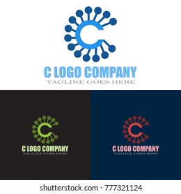 Abstract C Letter Logo Design Vector, Modern Illustration