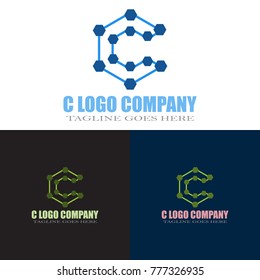 Abstract C Letter Logo Design Vector, Modern Illustration