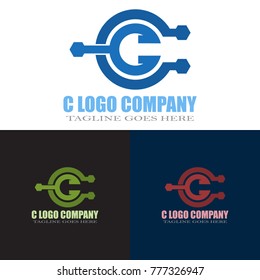 Abstract C Letter Logo Design Vector, Modern Illustration