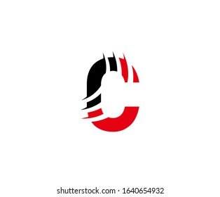 Abstract C Letter Logo, Perfect for Technology  and Automotive Concept.