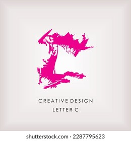 abstract C letter logo, a unique and artistic logo, also has strength around every corner