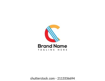 Abstract C letter modern initial lettermarks logo design
