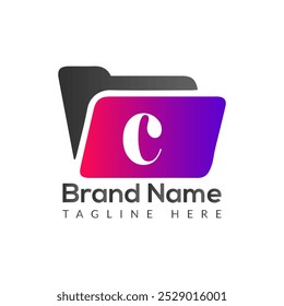Abstract C letter modern initial lettermarks logo design	
