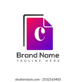 Abstract C letter modern initial lettermarks logo design	
