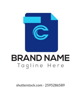 Abstract C letter modern initial lettermarks logo design	