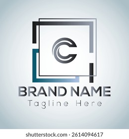 Abstract C letter modern initial lettermarks logo design	
