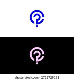 Resumo C carta pergunta e resposta modelo de logotipo de vetor.