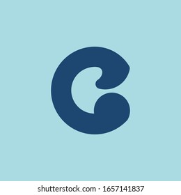 Abstract C letter with sport and unique design, perfect for personal trainer, comminity and company.