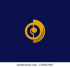 Abstract C letter vector logo shape.   
