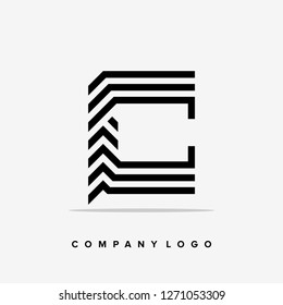Abstract C logo design template. Creative line sign. Universal vector icon. - Vector