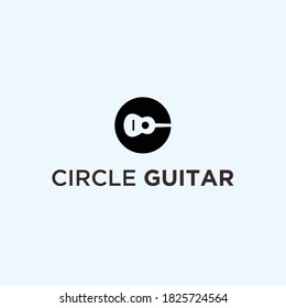abstract c logo. guitar icon