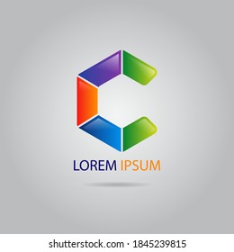 Resumen del vector de la letra del logotipo C