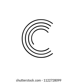 Abstract C logo. Vector