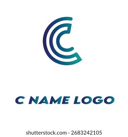 abstract c name logo design