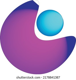 Abstract C and O Logo Design  Blue And Purple Color