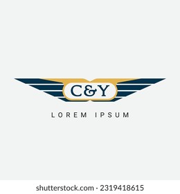 Abstract C and Y wing concept Logo Template Design Vector