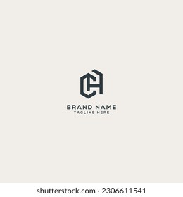 Abstract CA AC letter logo design. Flat vector logo design template.