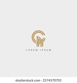 Abstract CA AC or CA letter simple style business logo design vector template