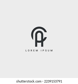 Abstract CA, AC Letters Logo Initial Based Monogram Icon Vector.