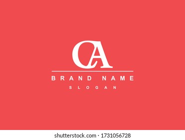 Abstract CA Letter Mark Monogram Graphic Vector Logo Template