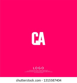 abstract CA logo letters design concept in shadow shape