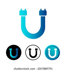 Abstract Cable Icon Set Flat Design