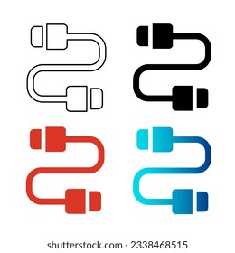 Abstract Cable Silhouette Illustration, can be used for business designs, presentation designs or any suitable designs.