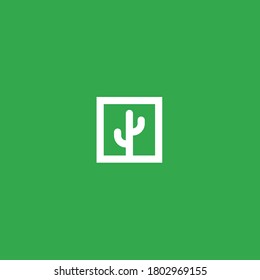 abstract cactus logo. cactus icon
