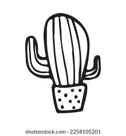 Abstract cactus vector. Cactus icon on a white background. For product design, logo, postcards, websites, and more. Clipart. Vector illustration.