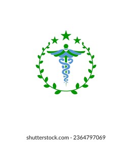 Abstract caduceus sign vector illustration
