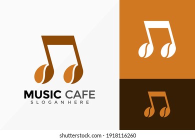 Abstract Caffe Shop music Logo Design. Creative Idea logos designs Vector illustration template