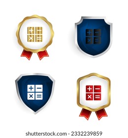 Abstract Calculate Math Badge and Label Collection, can be used for business designs, presentation designs or any suitable designs.
