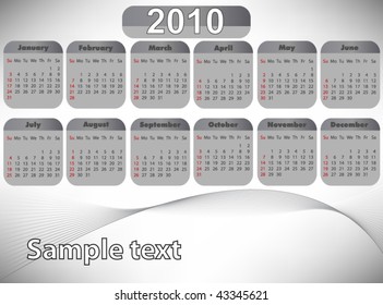 Abstract calendar 2010