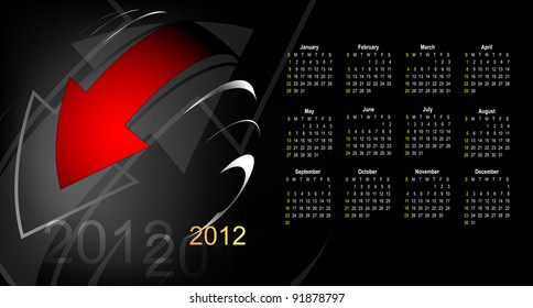 Abstract calendar 2012