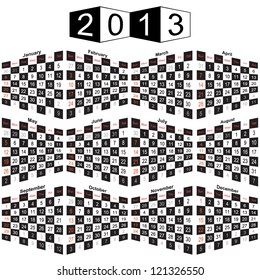Abstract calendar for 2013