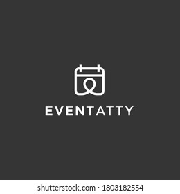 abstract calendar logo. map icon