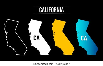 Abstract California State Map Design