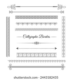 Abstract calligraphic borders pack art