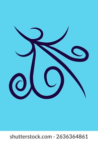 Abstract Calligraphic Flourish Design Vector