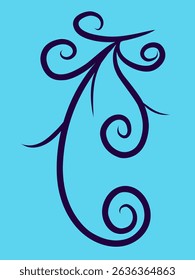 Abstract Calligraphic Flourish Design Vector