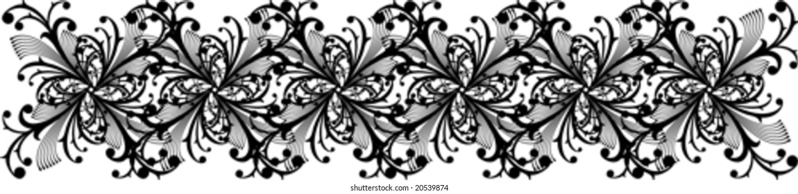 abstract calligraphic ornaments in vector format, very easy to edit, individual objects!