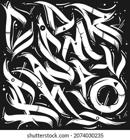 Abstract calligraphic pattern. Vector illustration