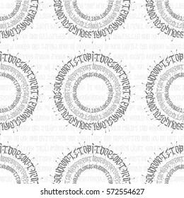 Abstract calligraphy pattern design in arabic or gothic style. Black typeface on white background. Great for product logo, clothing brand, prints, invitation, business cards and much more