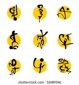 abstract calligraphy signs