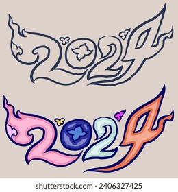 Abstract of calligraphy vector for illustration, card, decoration